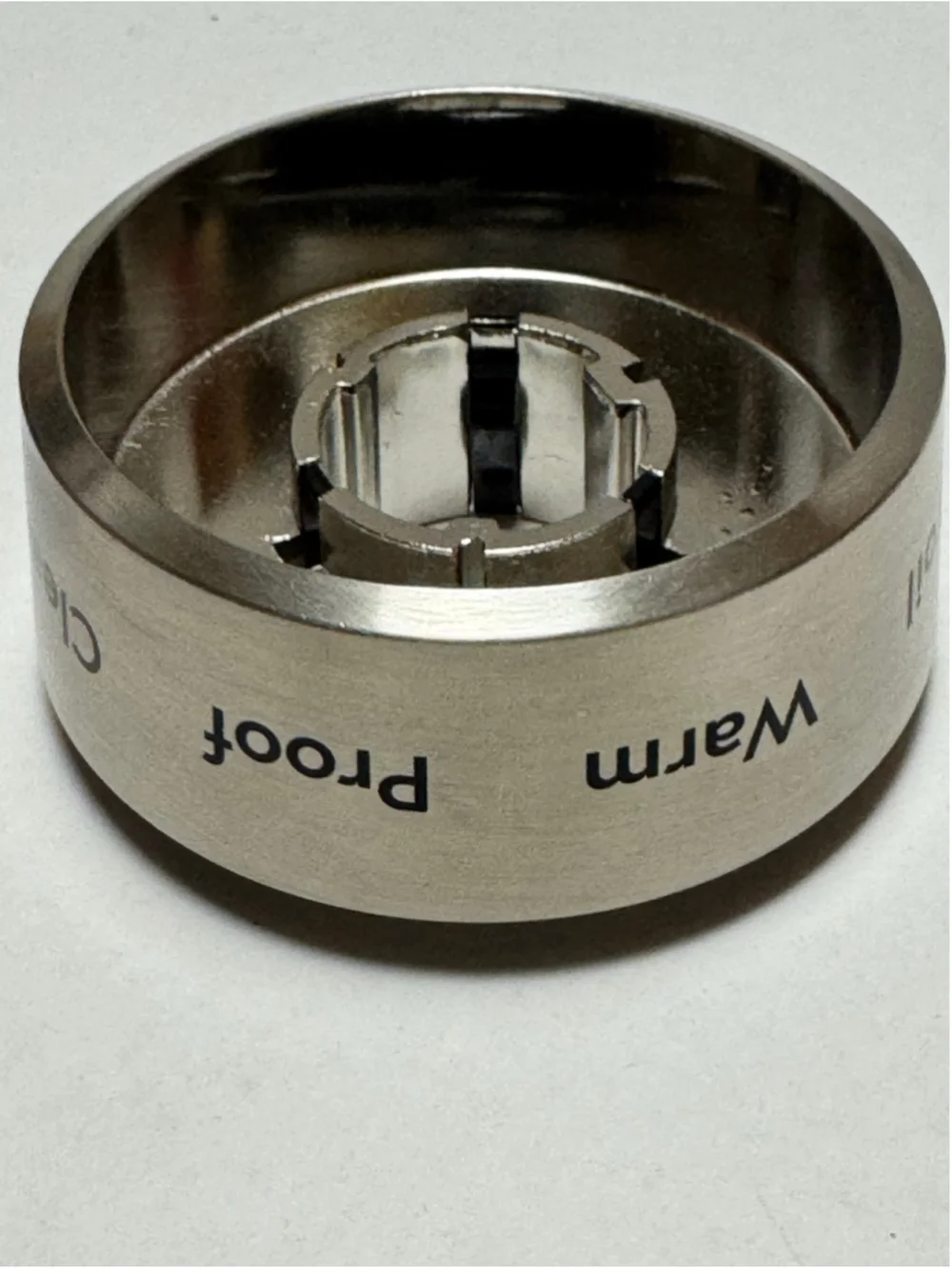 Genuine OEM GE Cafe Oven Range Knob Bezel- Stainless Steel - 307D1176G001